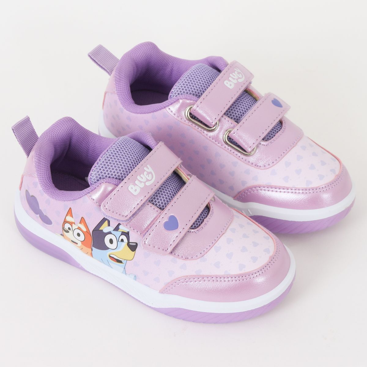 BLUEY - Zapatillas con luces Niña Lila Bingo & Bluey