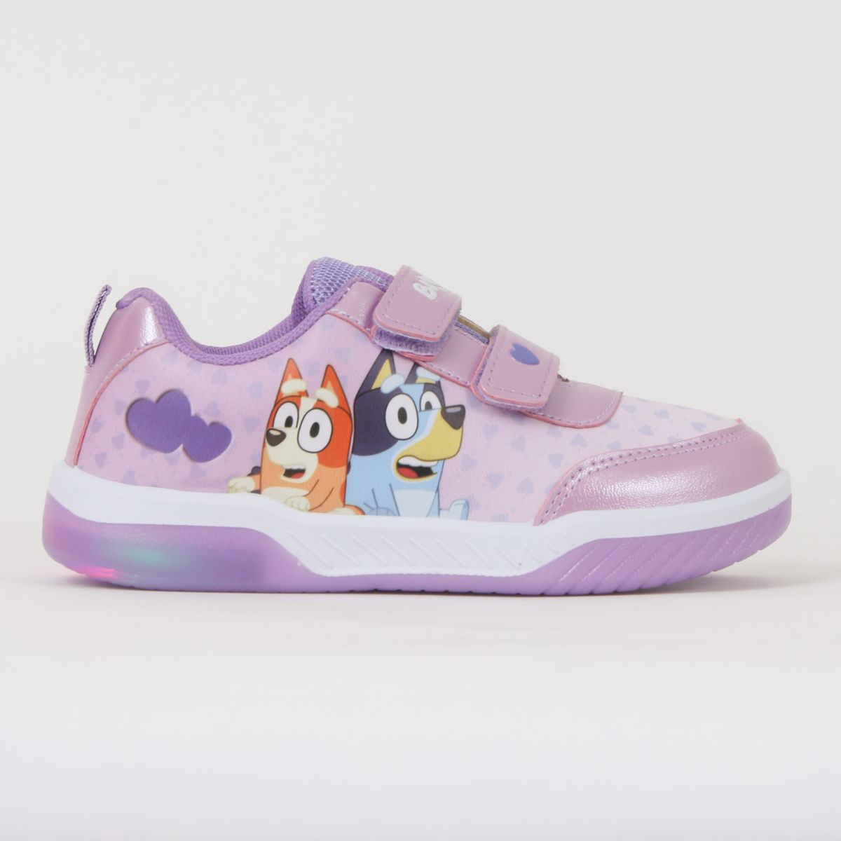 BLUEY - Zapatillas con luces Niña Lila Bingo & Bluey