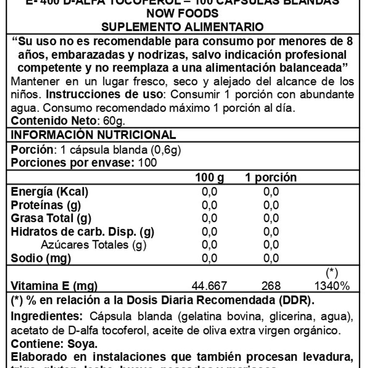 NOW - E-400 d-alpha 100 Caps - Now Foods