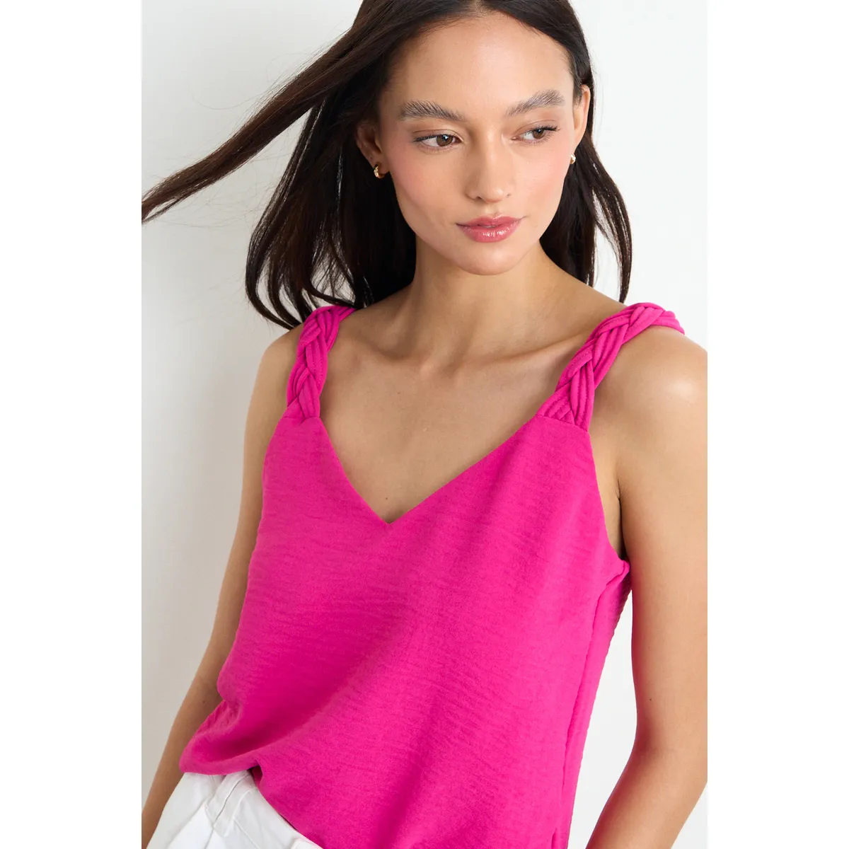 IO - Blusa Lisa Mujer Fucsia Io