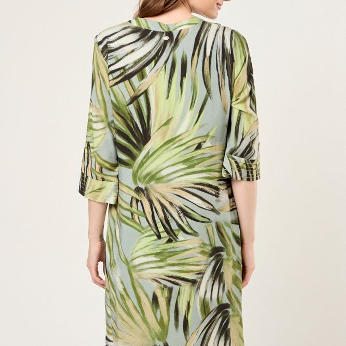 MA GRIFFE - Vestido Viscosa Tunica Mujer Verde Militar Magriffe