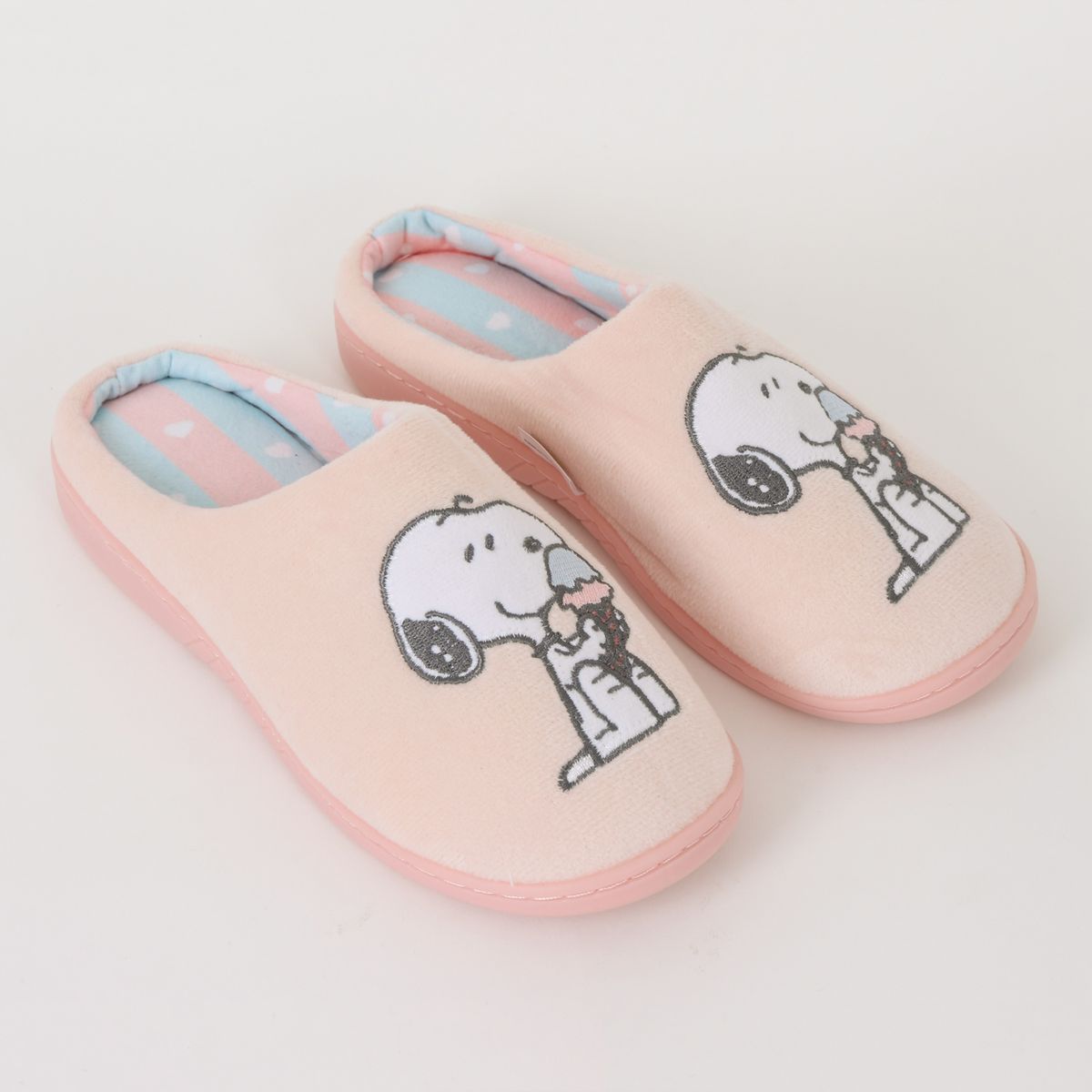 SNOOPY - Pantufla Mujer Rosado Helado Snoopy