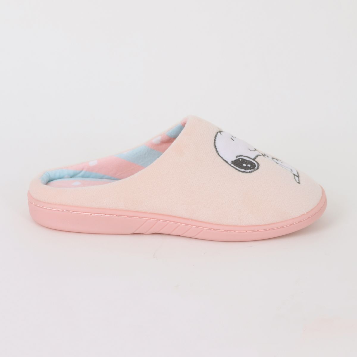 SNOOPY - Pantufla Mujer Rosado Helado Snoopy
