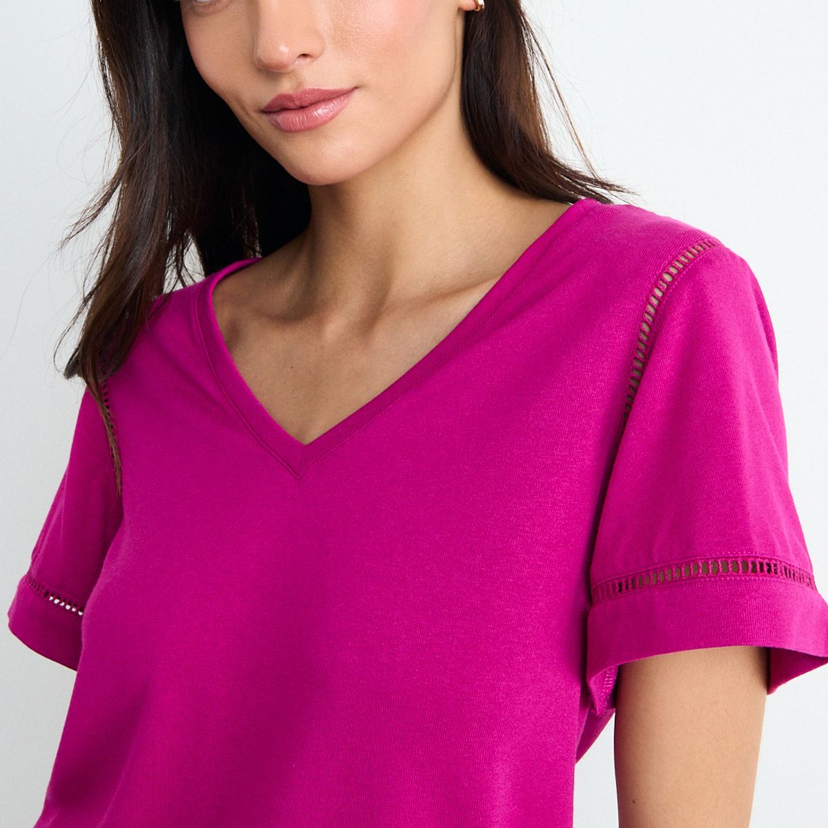 IO - Polera Lisa Mujer Fucsia Io