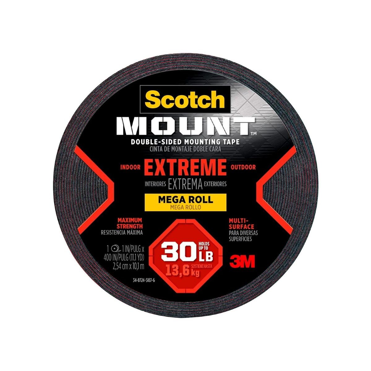 3M - Cinta Doble Contacto Scotch-mount Extrema 254mmX101m 3M