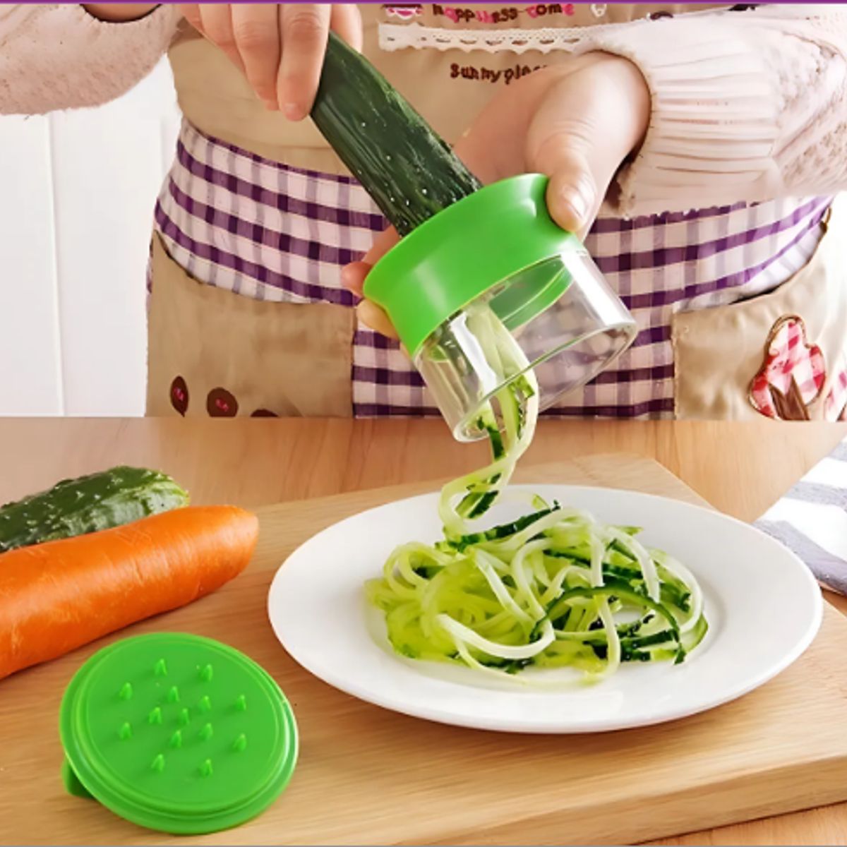 GENERICO - Cortador Verduras Zucchini Espiral Manual