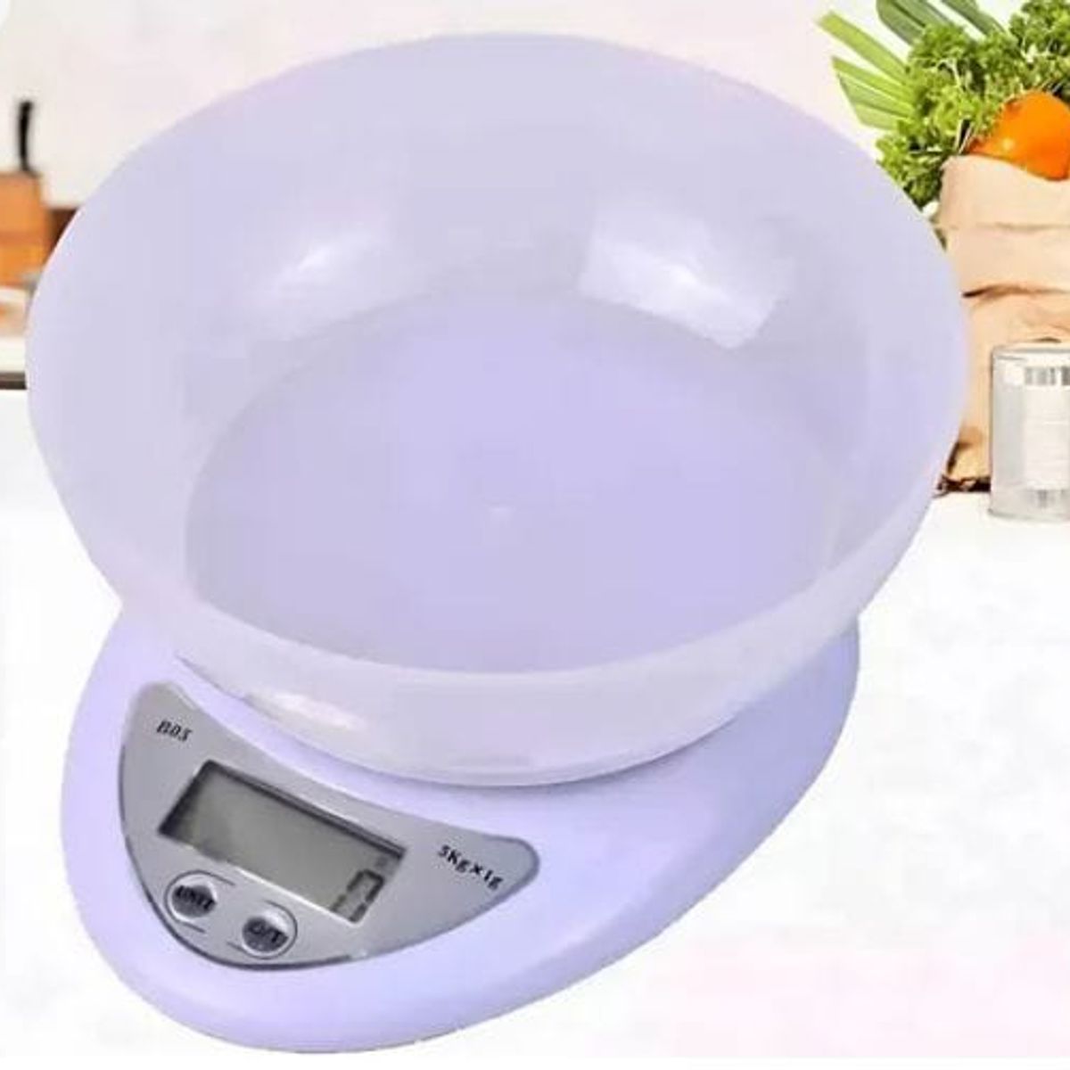 GENERICO - Balanza de Cocina Capacidad Máxima 5 kg Bowl Integrado Blanco 5 Kg 