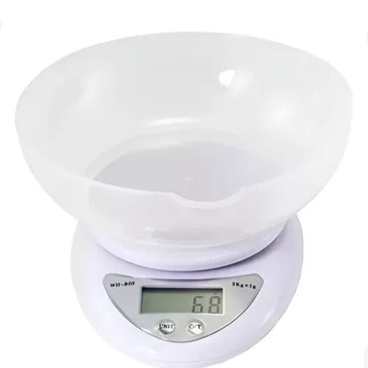 GENERICO - Balanza de Cocina Capacidad Máxima 5 kg Bowl Integrado Blanco 5 Kg 