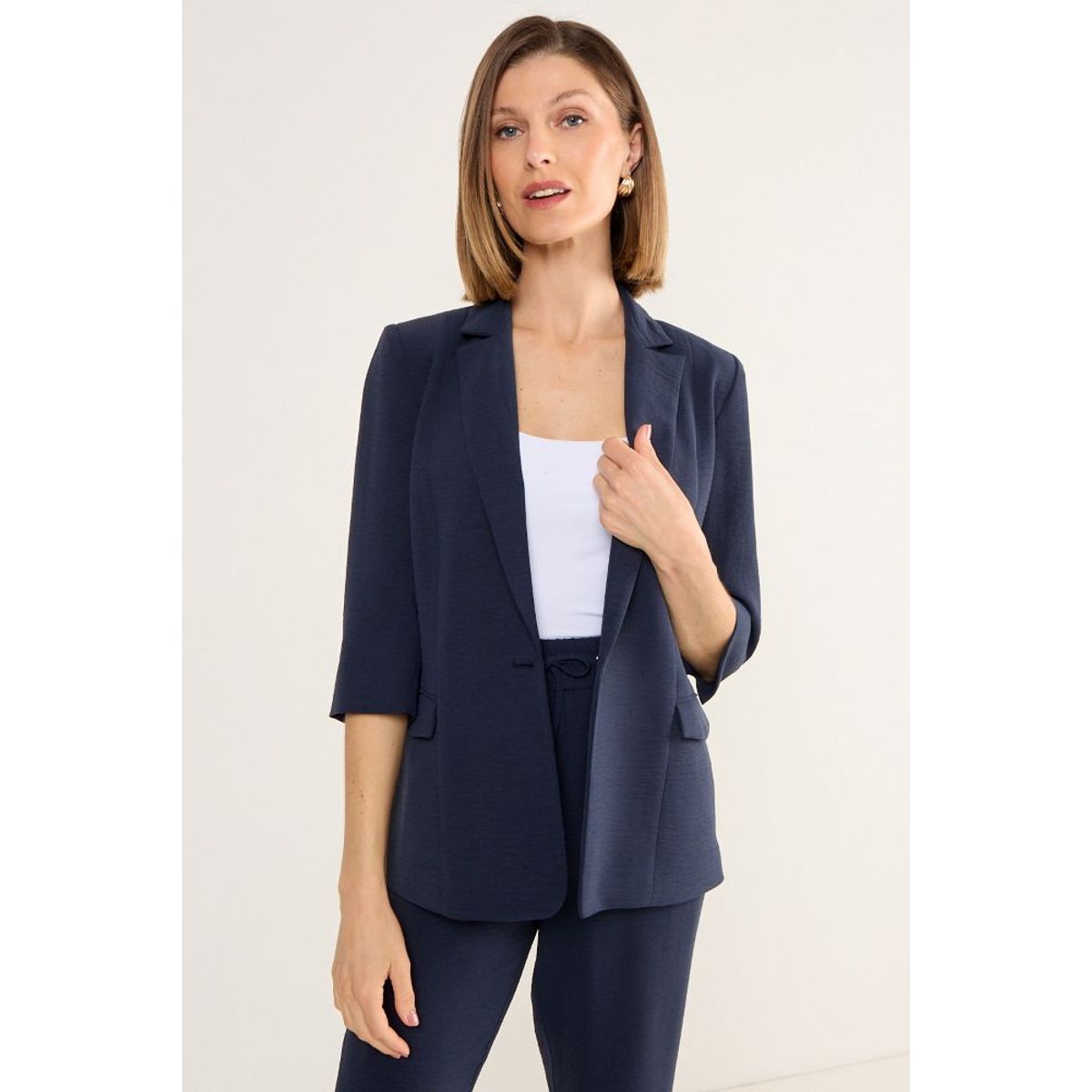 MA GRIFFE - Blazer Ligero Mujer Azul Marino Magriffe