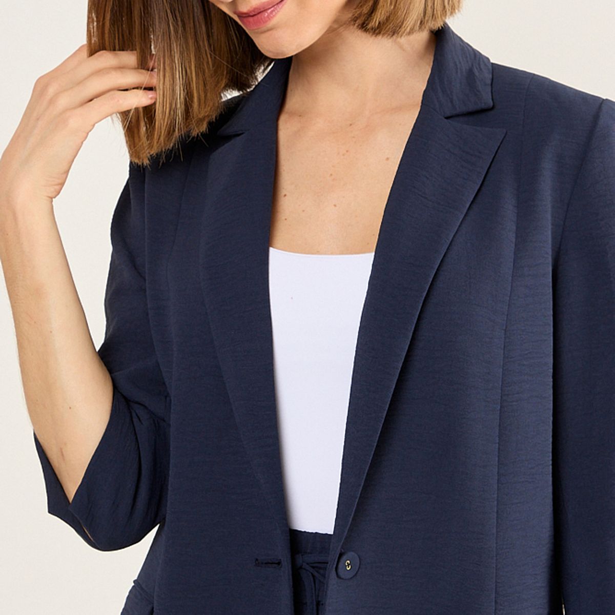 MA GRIFFE - Blazer Ligero Mujer Azul Marino Magriffe