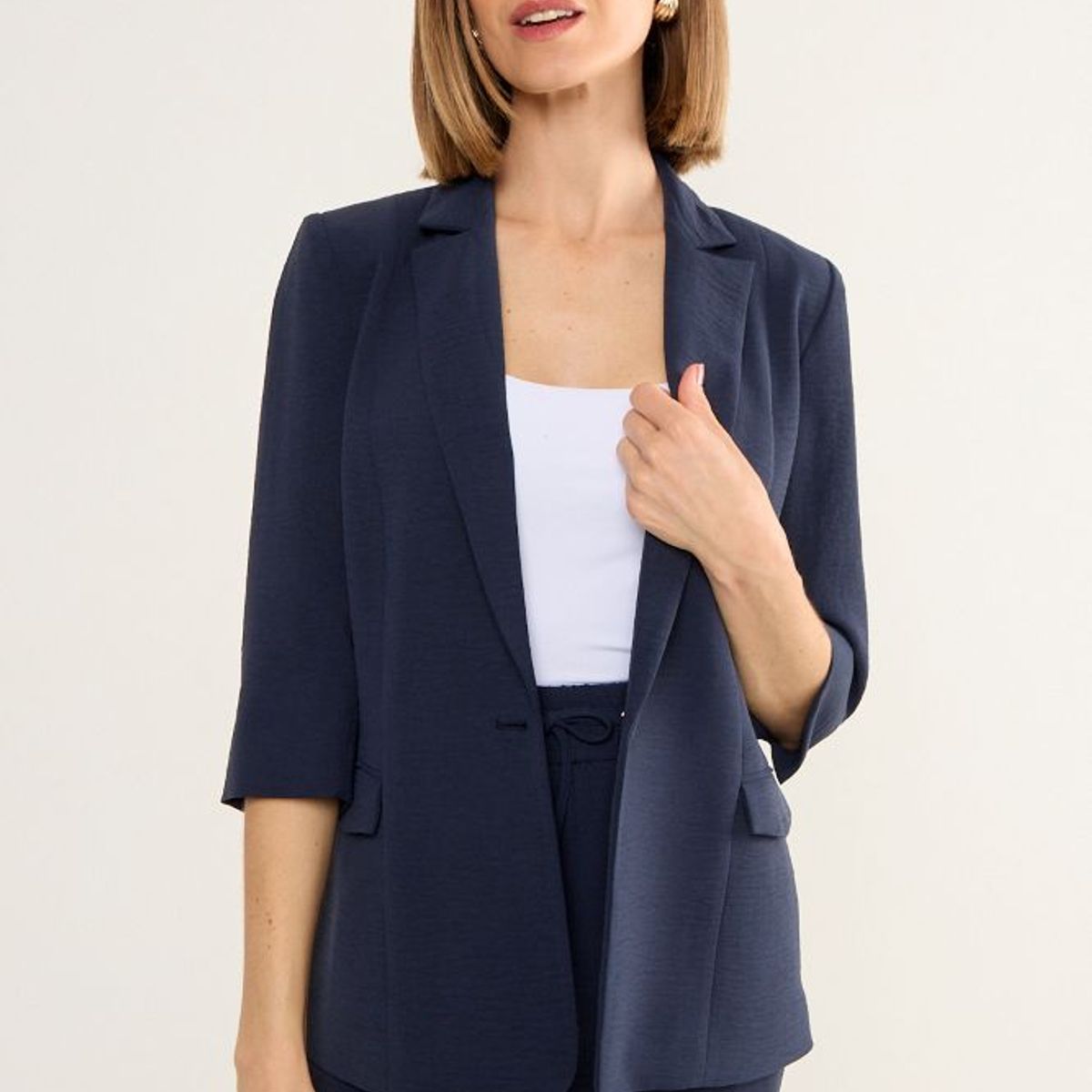MA GRIFFE - Blazer Ligero Mujer Azul Marino Magriffe