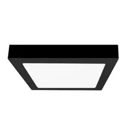 DEMASLED - Panel LED cuadrado negro de 30x30cm, 24W 1800lm Neutro Sobrepuesto