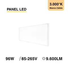 DEMASLED - Panel LED 1200x600mm 96W Blanco Cálido de Aplicar