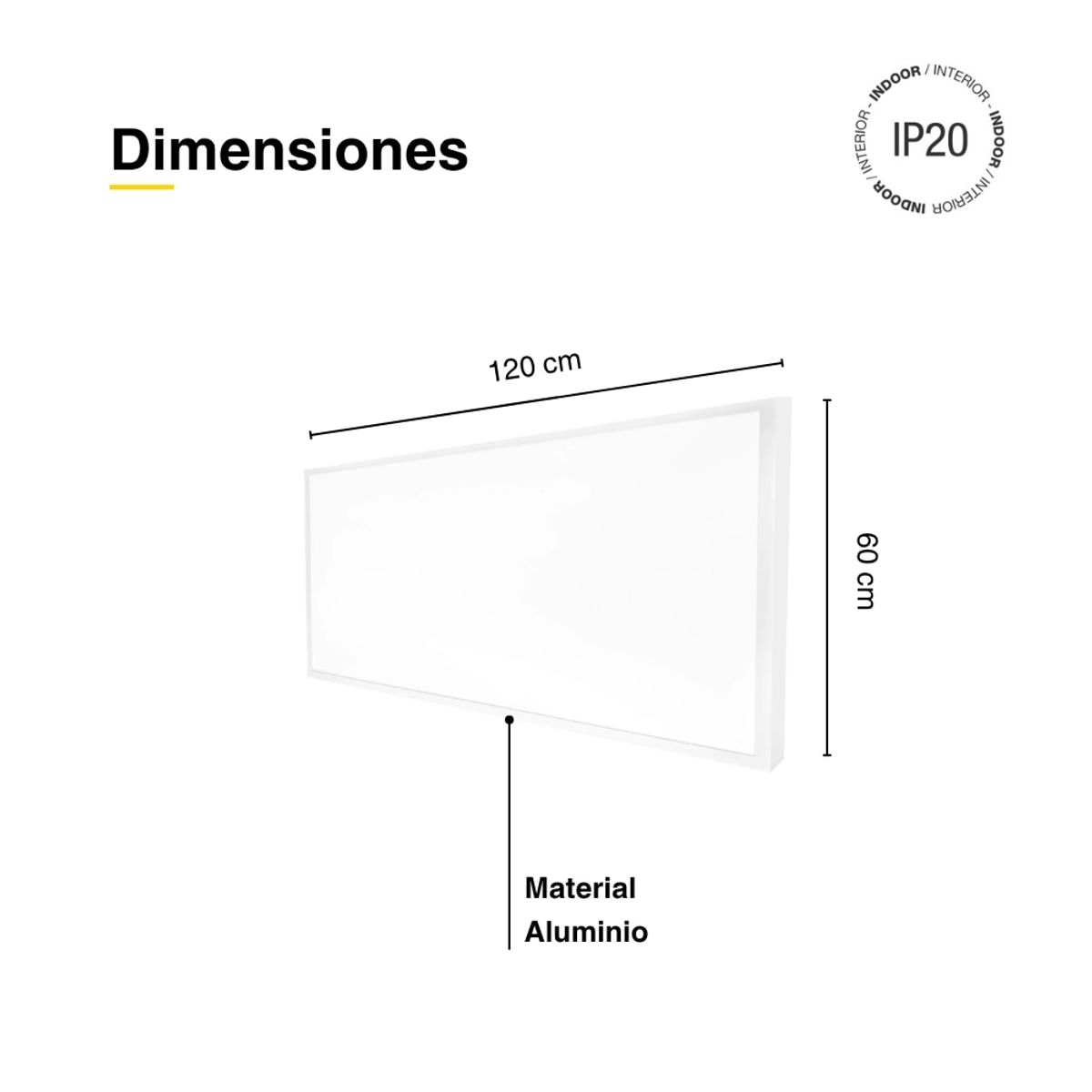 DEMASLED - Panel LED 1200x600mm 96W Blanco Cálido de Aplicar