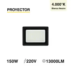 DEMASLED - Reflector LED de Exteriores 150W 12750lm Blanco Neutro 4000K 220V
