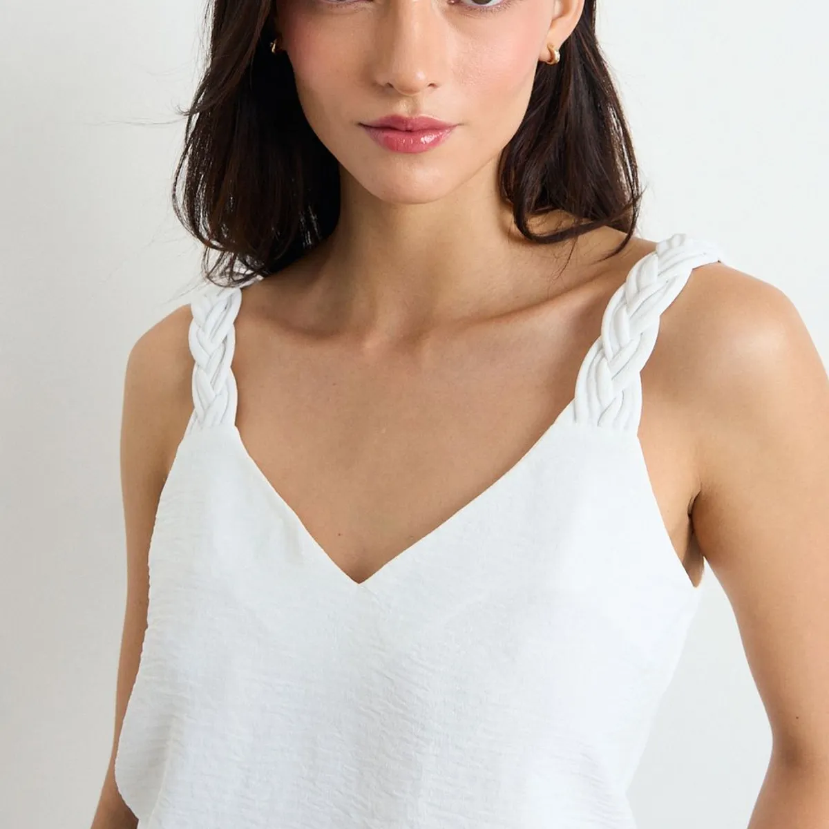 IO - Blusa Lisa Mujer Crudo Io