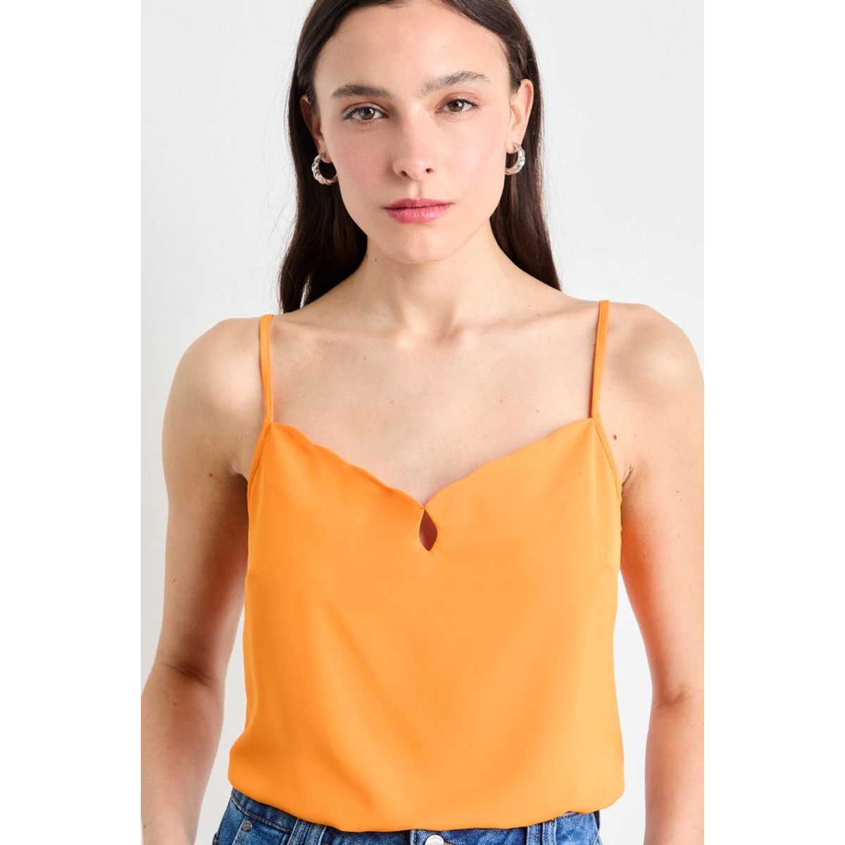 IO - Blusa Lisa Mujer Naranjo Io