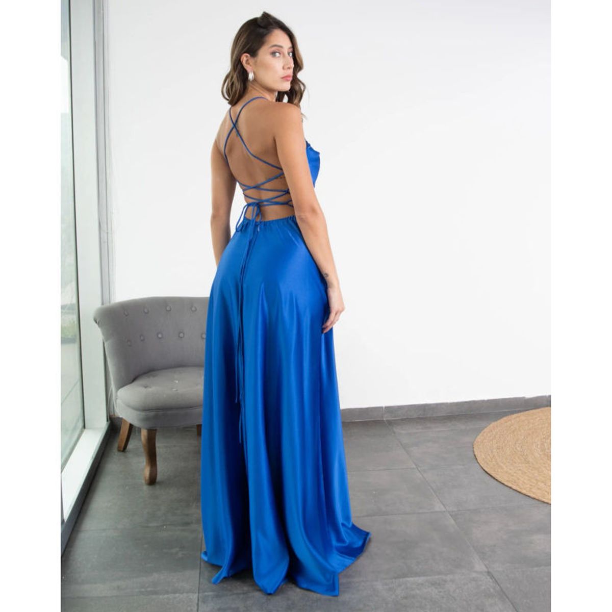 MI PLACARD - Vestido de Fiesta Largo Camila Azul Royal