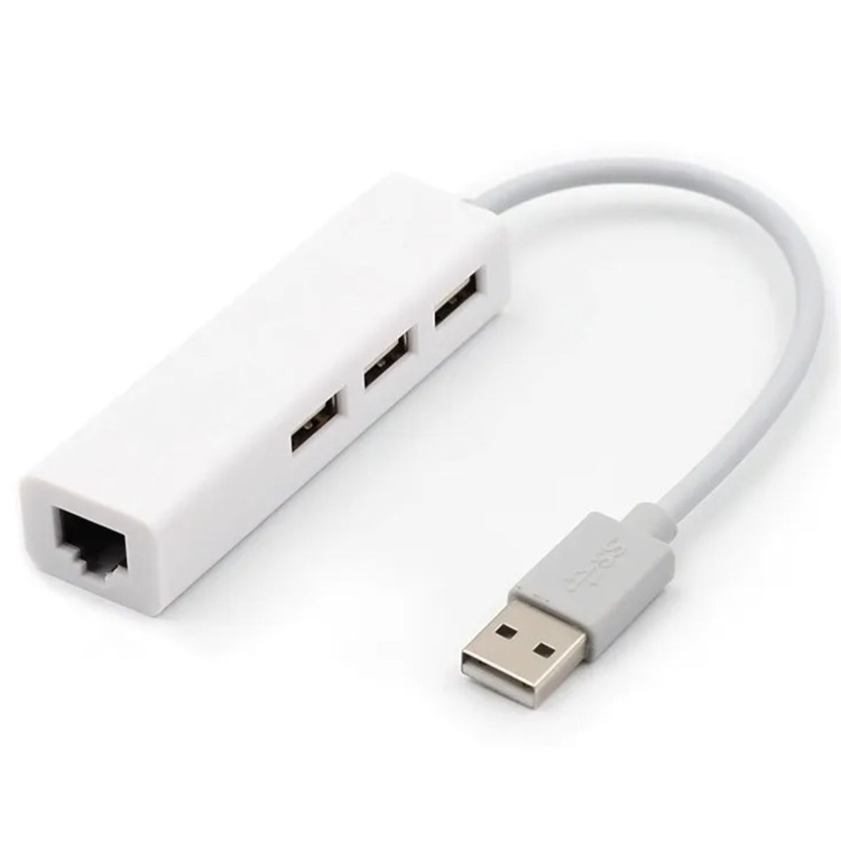 GENERICO - Adaptador Hub Usb 2.0 A Ethernet Red Lan Rj45 + 3 Usb A 2.0