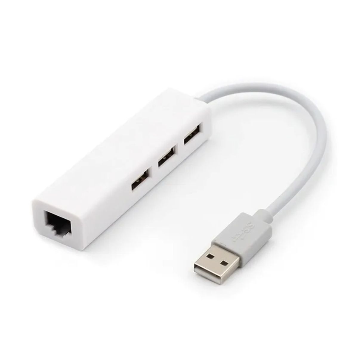 GENERICO - Adaptador Hub Usb 2.0 A Ethernet Red Lan Rj45 + 3 Usb A 2.0