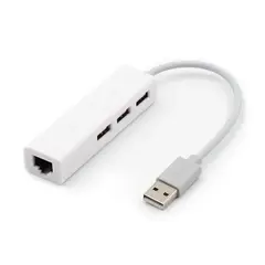 GENERICO - Adaptador Hub Usb 2.0 A Ethernet Red Lan Rj45 + 3 Usb A 2.0