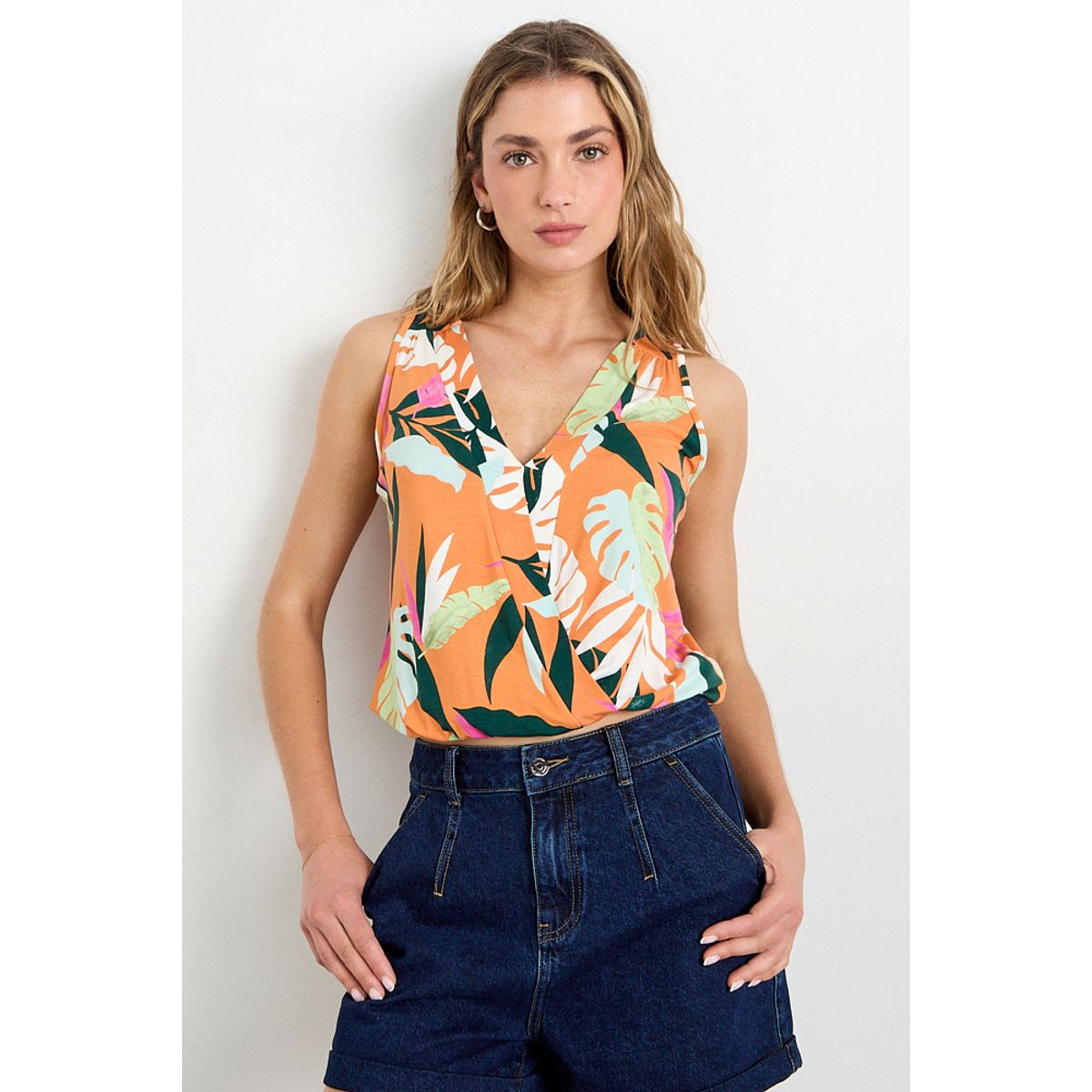 IO - Polera Fantasia Mujer Naranjo Io