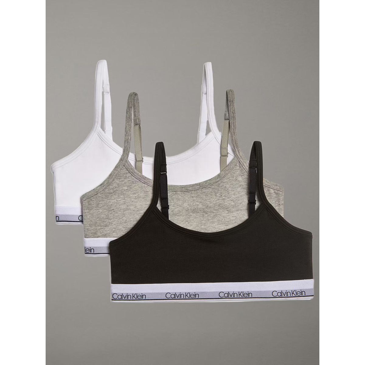 CALVIN KLEIN - Pack 3 Cropped Bralettes para Niña