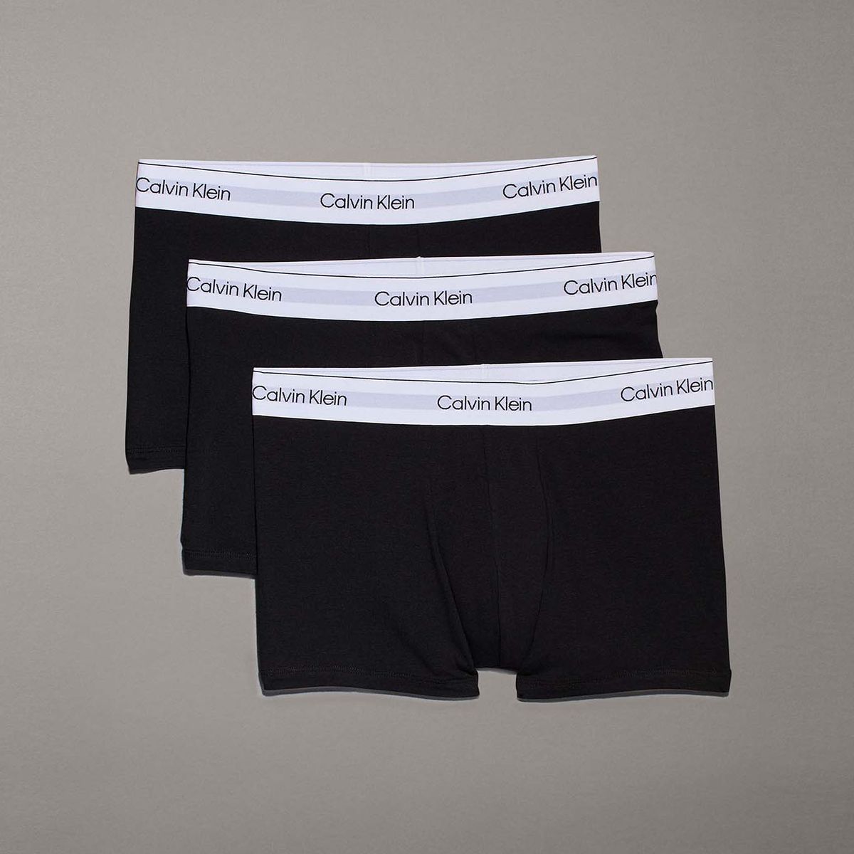 CALVIN KLEIN - Pack 3 Boxérs Trunk Icon Cotton Stretch Negro Calvin Klein