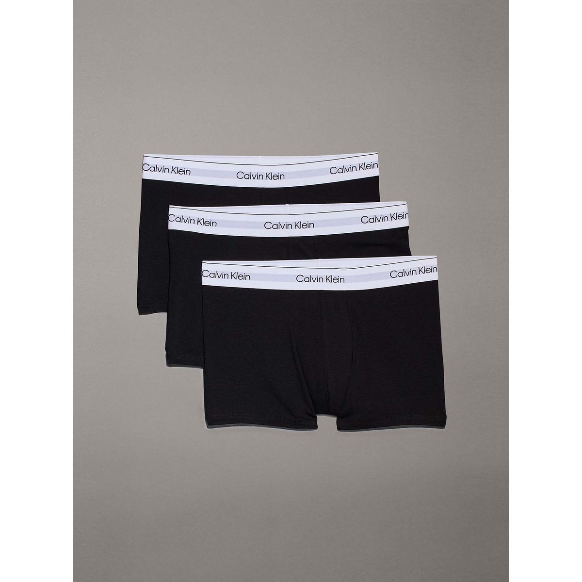 CALVIN KLEIN - Pack 3 Boxérs Trunk Icon Cotton Stretch Negro Calvin Klein
