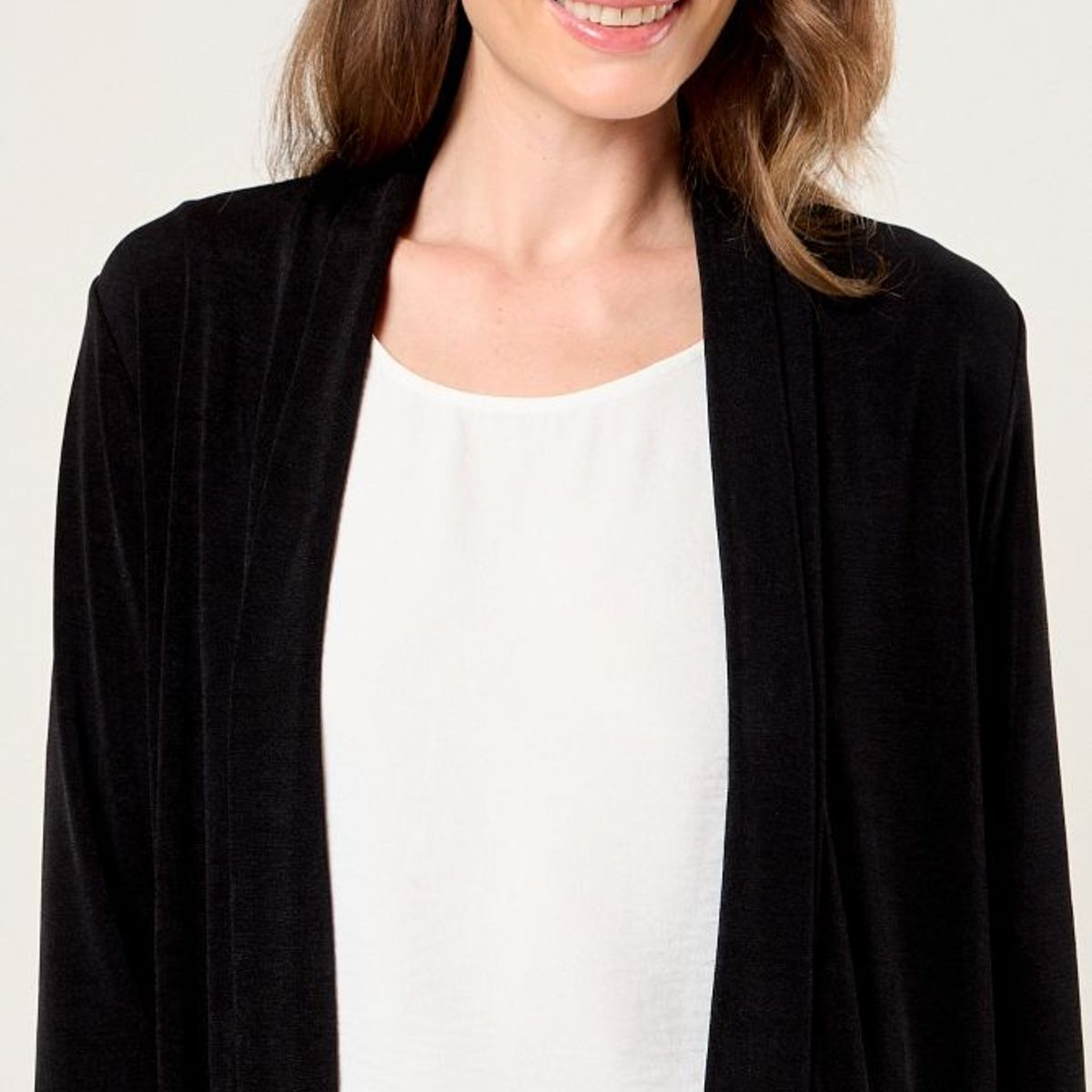 MA GRIFFE - Tapado Semi Brillante Mujer Negro Magriffe