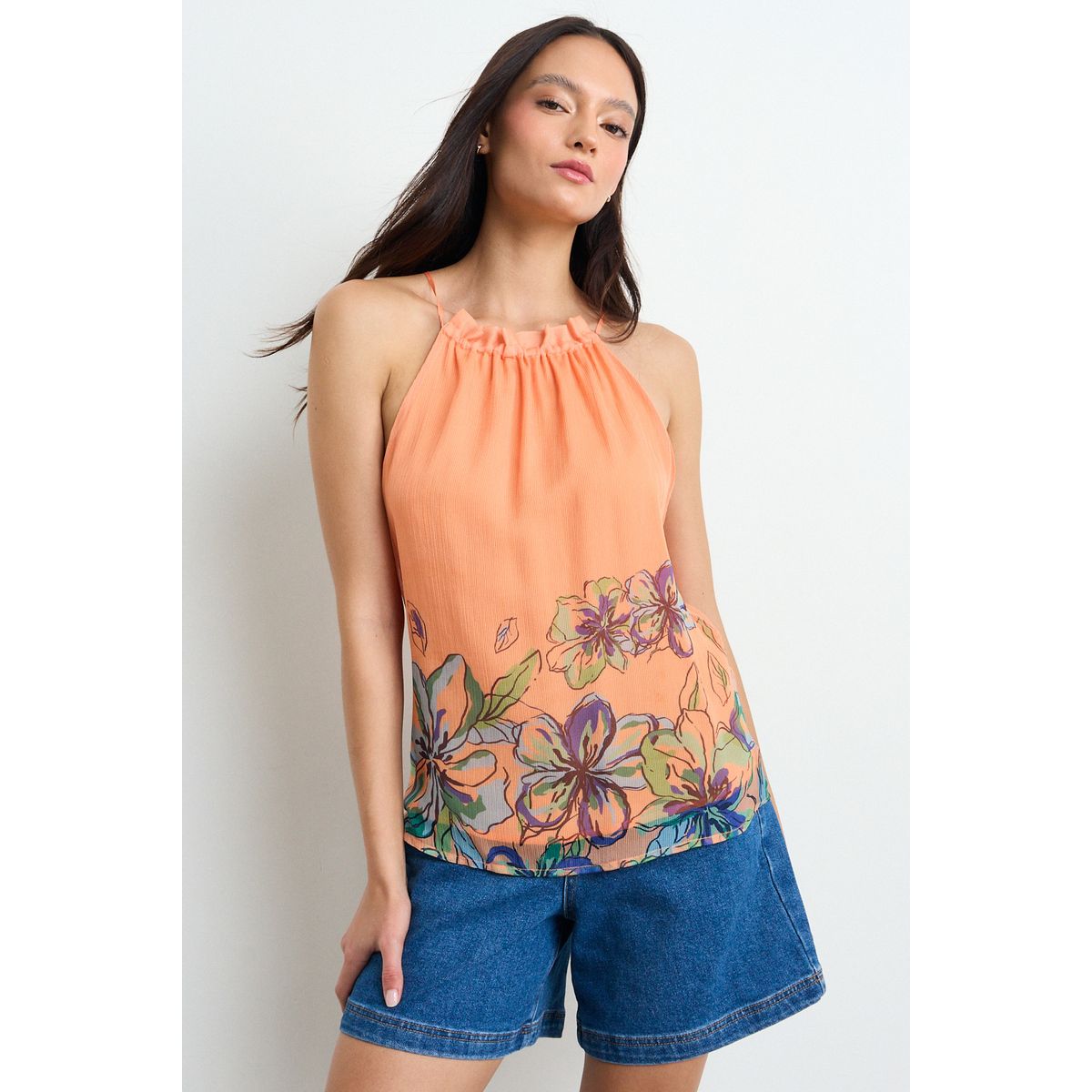 IO - Blusa Fantasia Mujer Naranjo Io