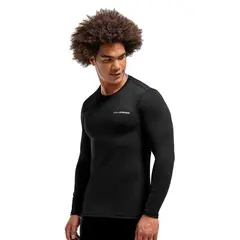 OLYMPIKUS - POLERA MANGA LARGA FLEX COMPRESSION NEGRO HOMBRE