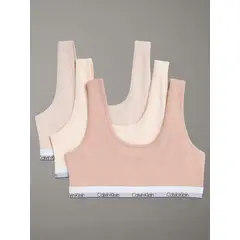 CALVIN KLEIN - Pack 3 Bralettes Modern Cotton para Niña Multicolor