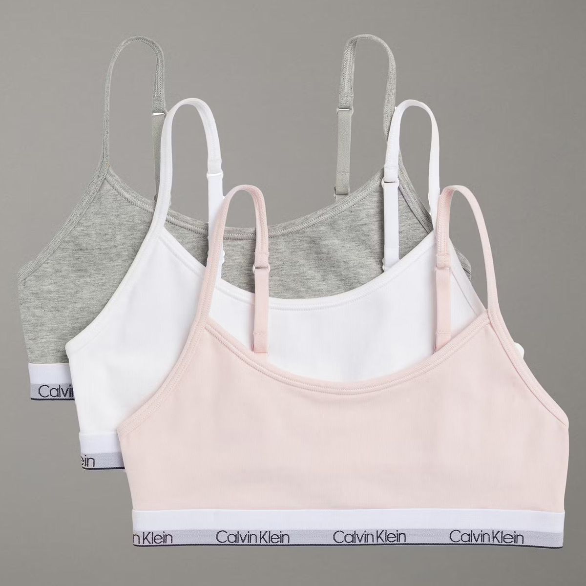 CALVIN KLEIN - Pack 3 Cropped Bralettes para Niña Multicolor Calvin Klein
