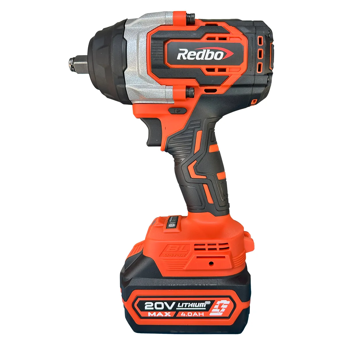 GENERICO - Llave de Impacto Inalámbrica Redbo 20V Brushless (RB-LI20V800) 800 N.m 1/2" + 2 Baterías 4.0Ah y Dados Industriales