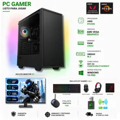 AMD CORP - Pc Gamer Ryzen 7 5700G - 16GB - Vega 8 - 1TB - (Monitor 22" + Parlante) STORM