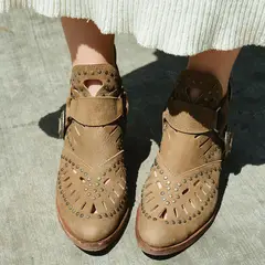 VANESSA GIL - BOTIN MUJER DE CUERO GRACIA CAFÉ