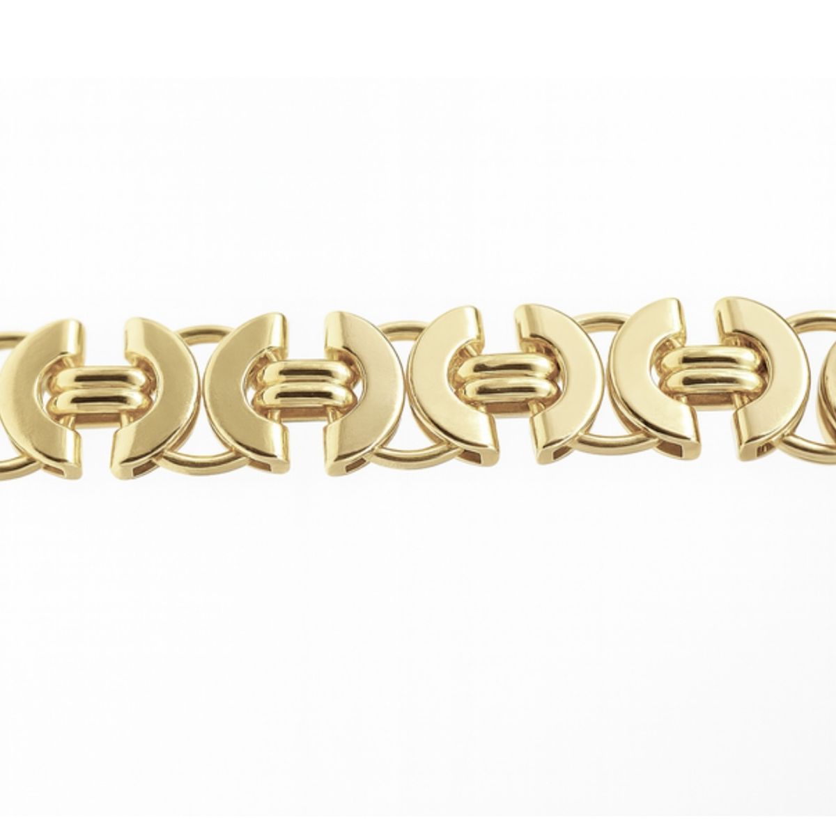 JOYAS LANDEROS - Pulsera Unisex Eslabones Enchapada en oro de 18k - 21CM
