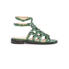 VANESSA GIL - SANDALIA DE CUERO ROMANA VERDE