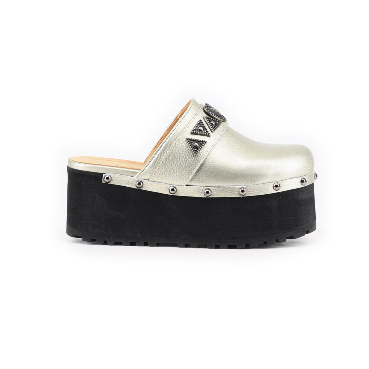 VANESSA GIL - ZUECO CORAZÓN ALTO - Dorado - 40