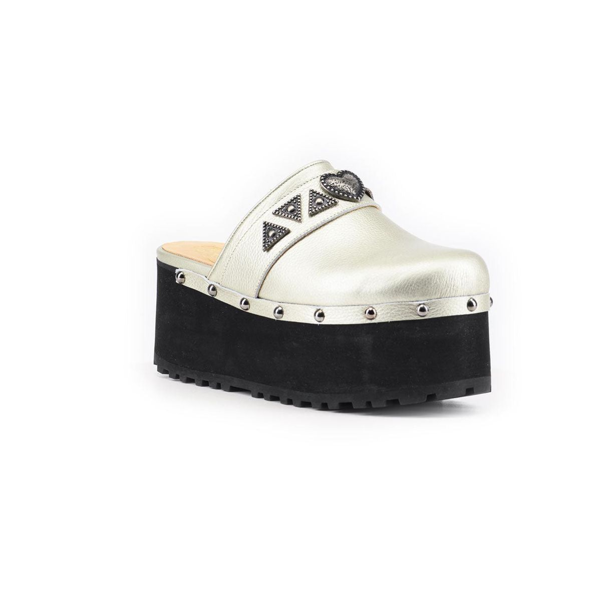 VANESSA GIL - ZUECO CORAZÓN ALTO - Dorado - 40