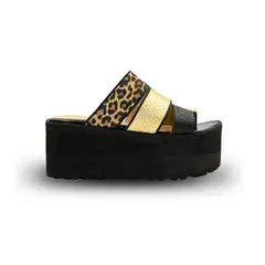 VANESSA GIL - SANDALIA DE CUERO JULIA PRINT - Negro - 40