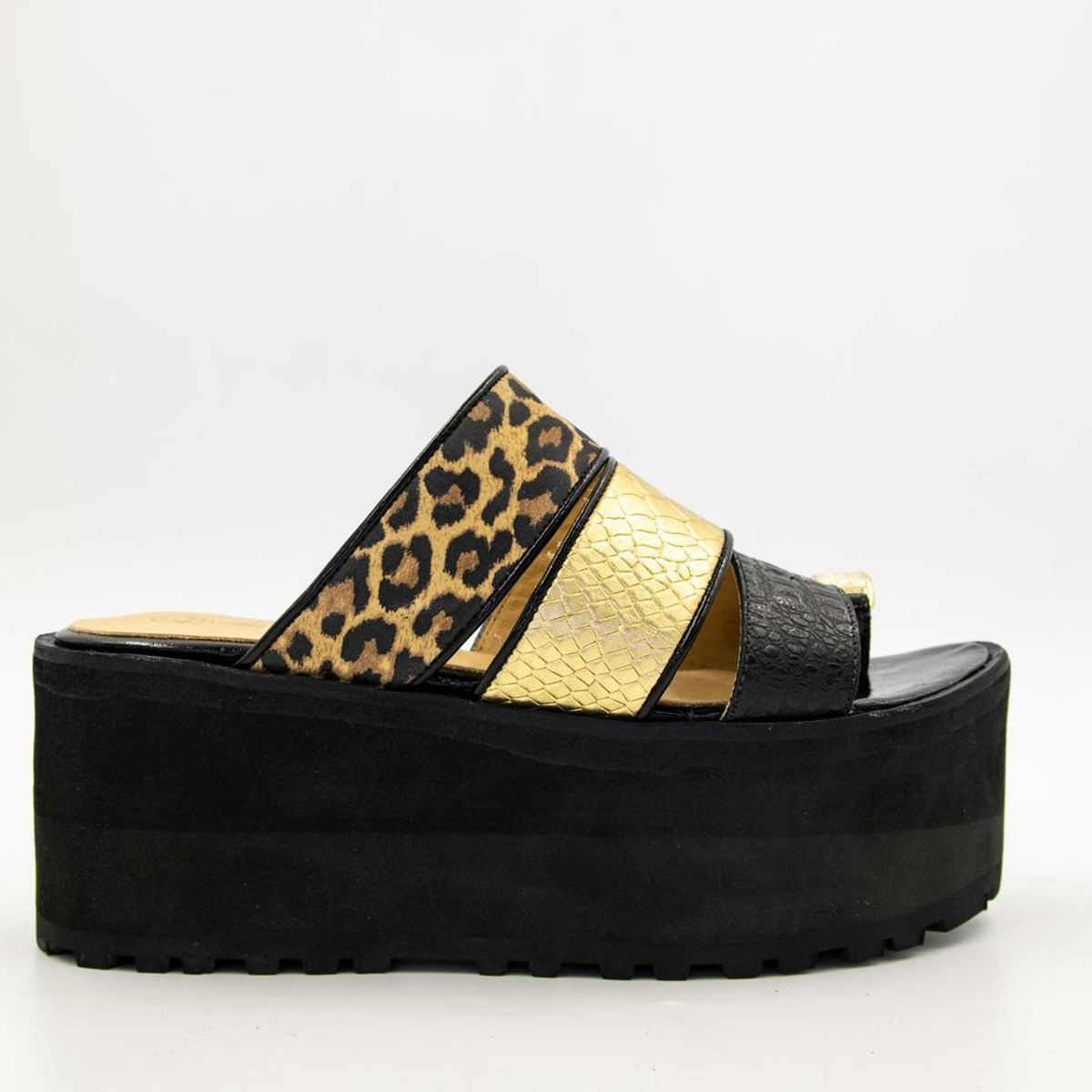 VANESSA GIL - SANDALIA DE CUERO JULIA PRINT - Negro - 40