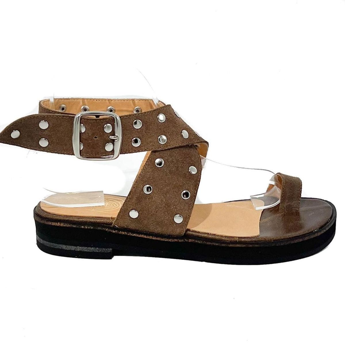 VANESSA GIL - SANDALIA DE CUERO PAO TAUPE - Cafe - 40