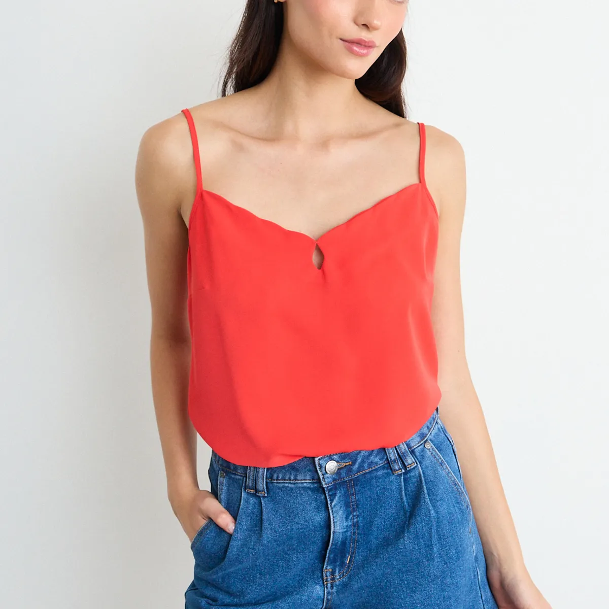 IO - Blusa Lisa Mujer Rojo Io