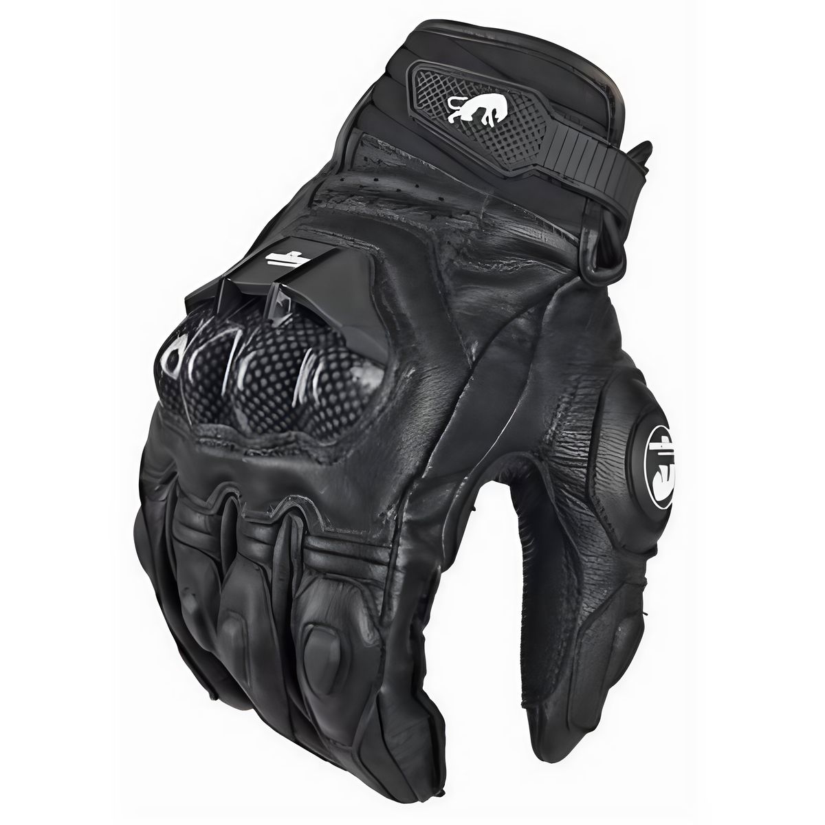 GENERICO - Guantes de moto cuero Furygan Negro L