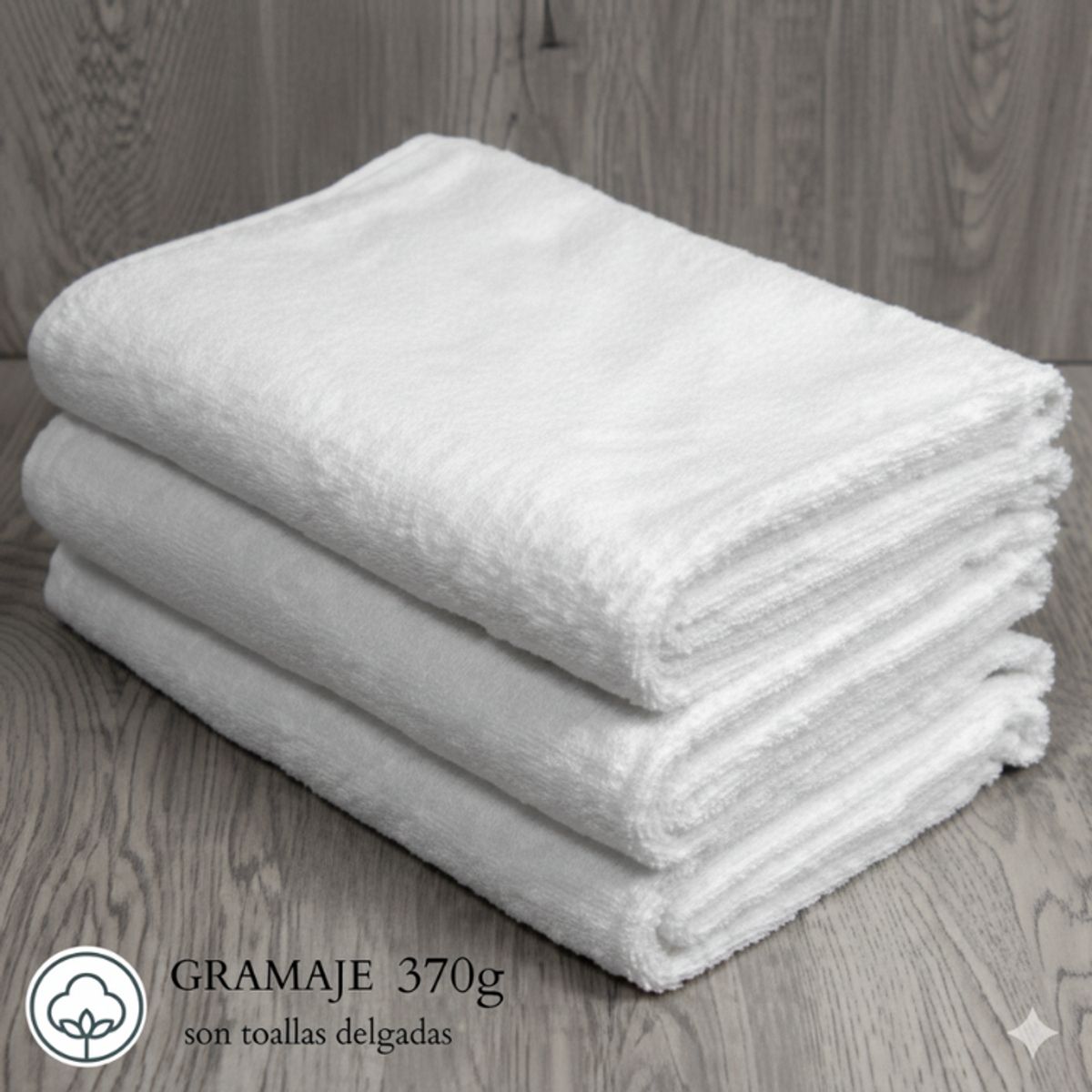 GARSIL - Toalla De Baño Algodon Blanco 70x140 De 370gr Hotel
