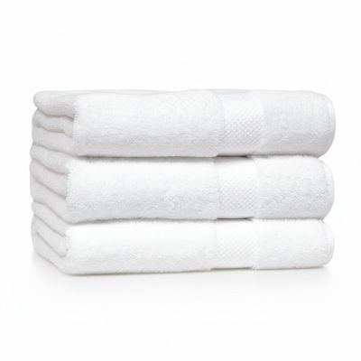 Imagen 2 del producto Toalla De Baño Algodon Blancas 70x140 De 370gr Hotel