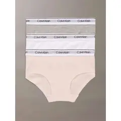 CALVIN KLEIN - Pack 3 Calzones Hipster Modern Cotton para Niña Multicolor