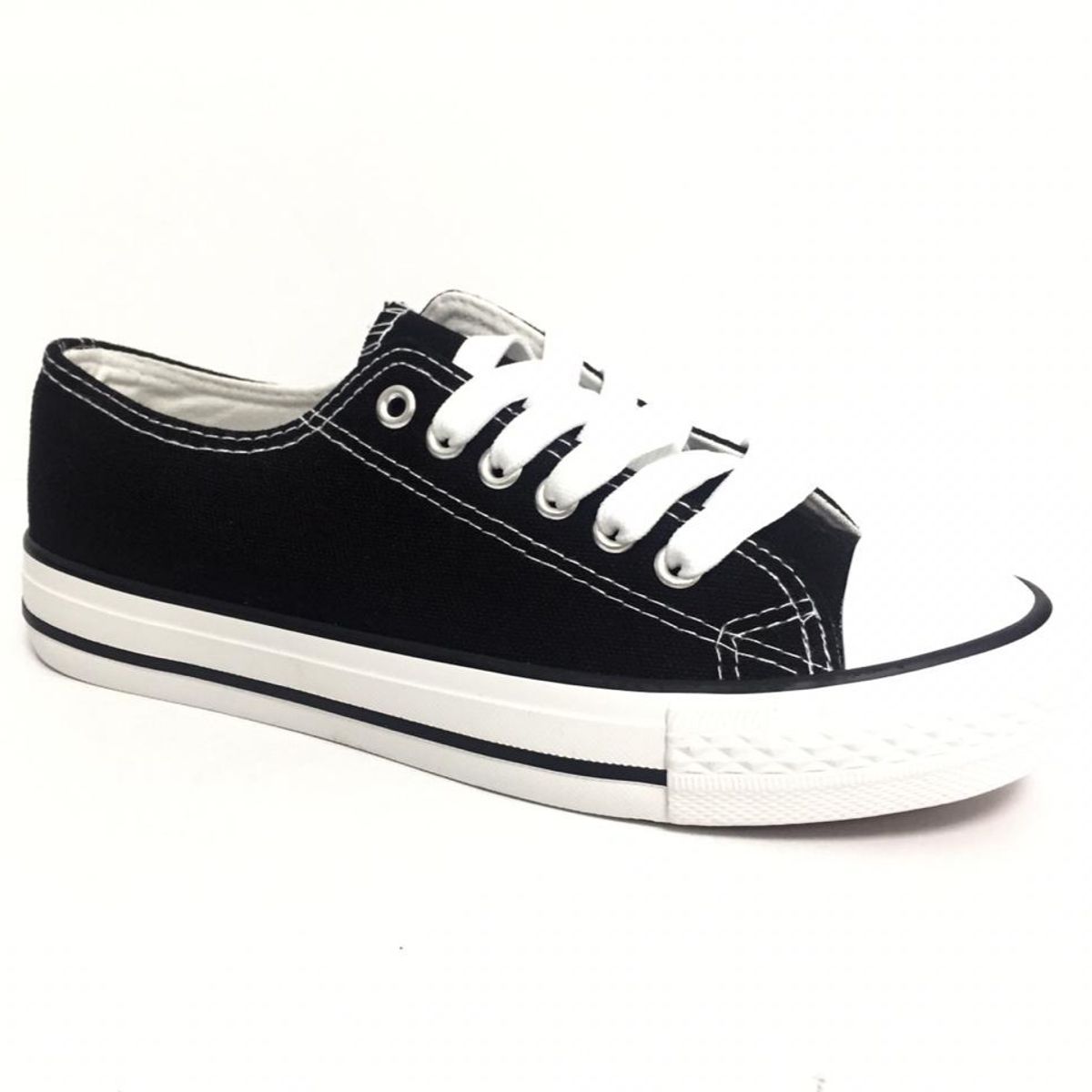 POZATINI - ZAPATILLA LONA MUJER NEGRO